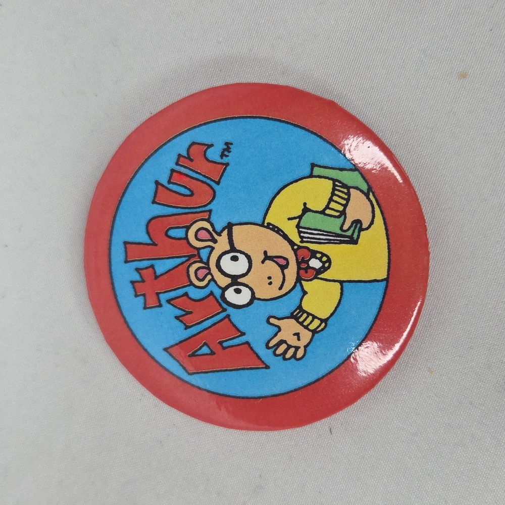 Arthur pin button Eden 1996 vintage 2" pin ardvark rare millenial Nostalgia